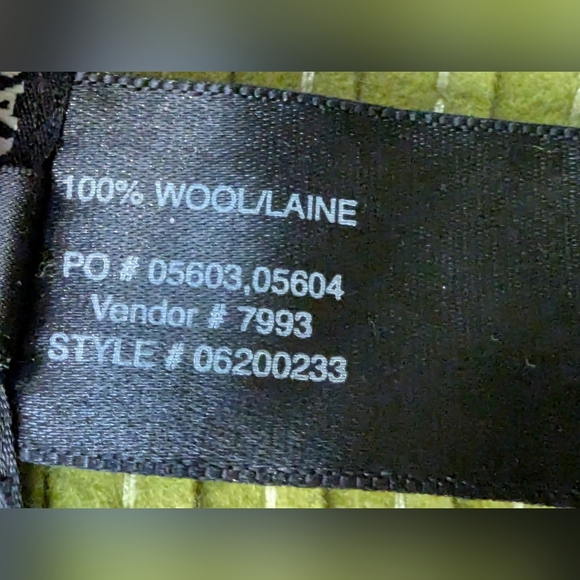 Y2K Club Monaco Bucket Hat 100% Wool, OS Lime Green - Picture 10 of 11